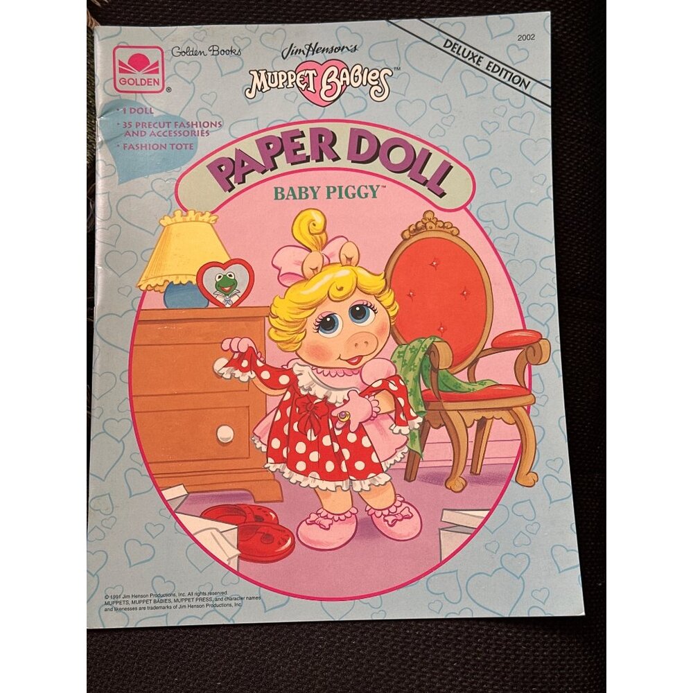 Jim Hensons Deluxe Edition Baby Piggy Paper Doll Set‎